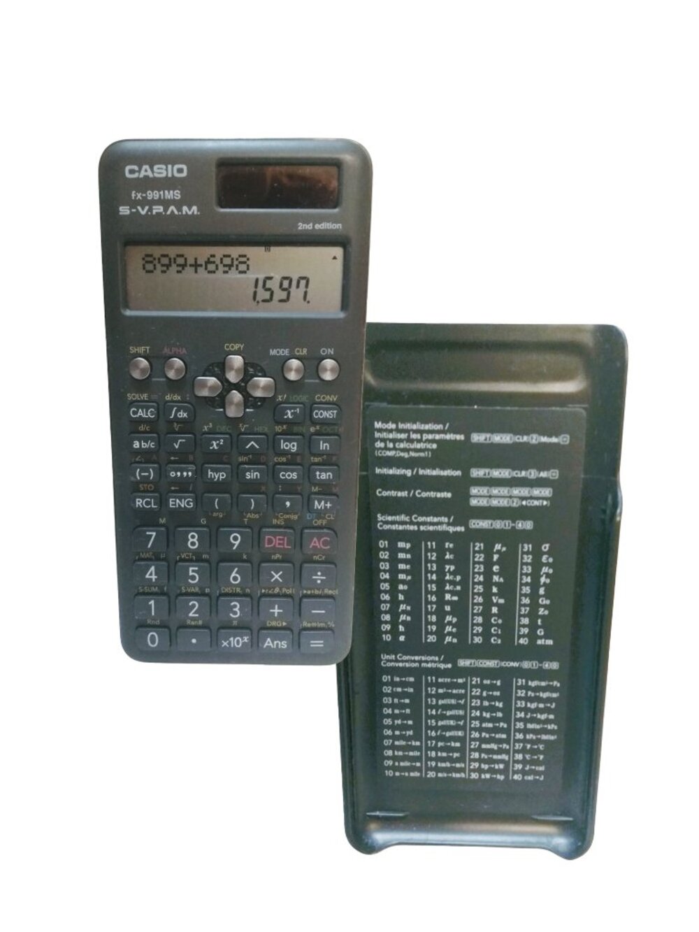 Casio fx-991MS-2nd Edition-Scientific Calculator with Case-Solar/Backup Battery